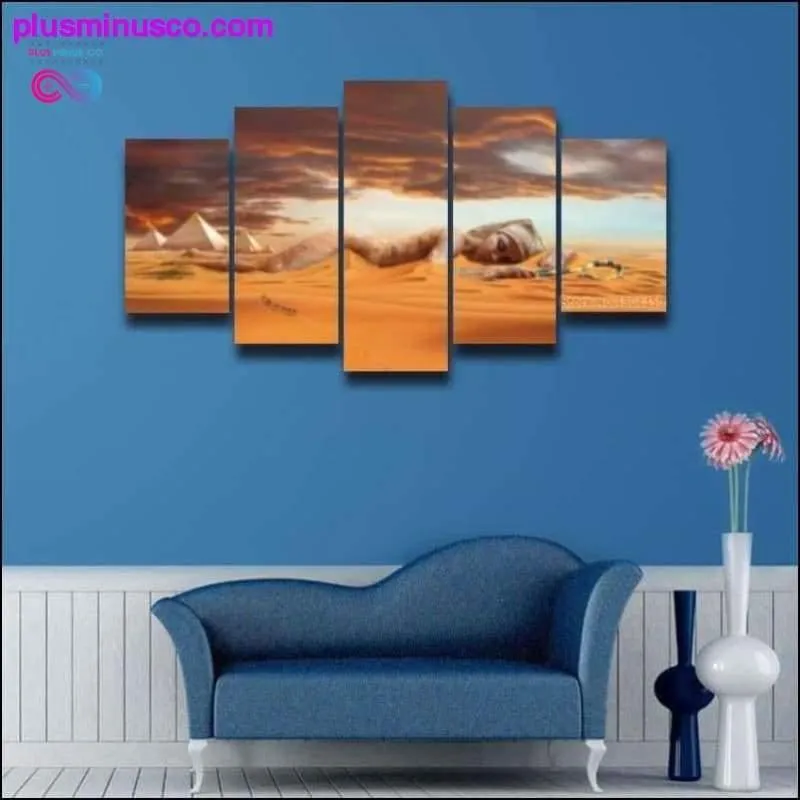 Egyptian pyramids landscape Canvas Print