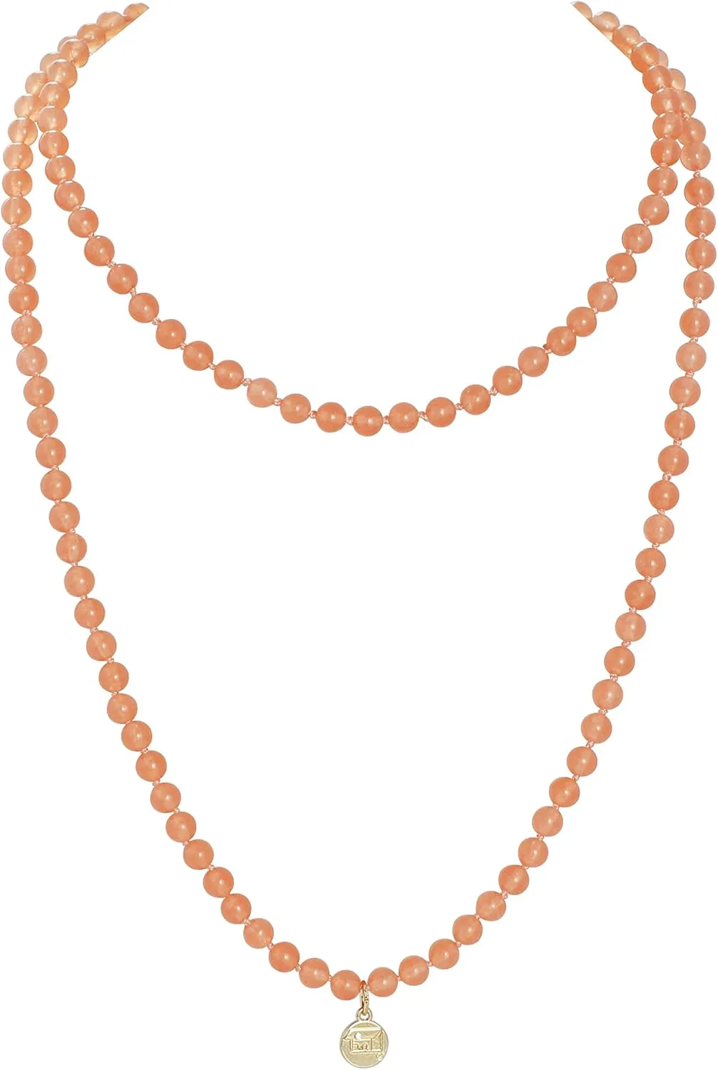 Firstmeet Stone Necklace Long Agate Beads Chain Round Smooth Bracelet Jewelry for Women