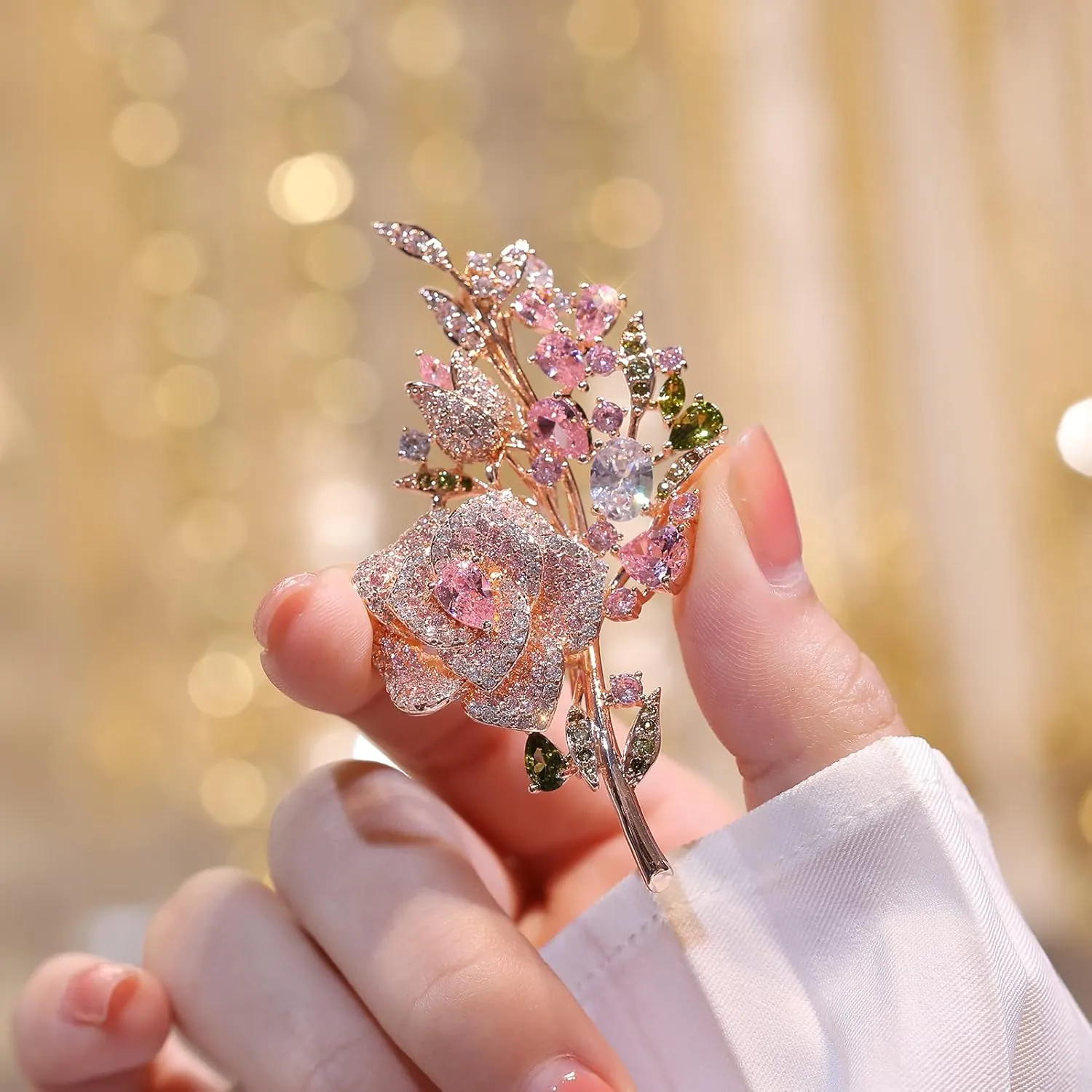 Floral Series Brooch Jewelry For Woman Fashion, Large Costume Broches & Pins Christmas Gift