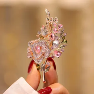 Floral Series Brooch Jewelry For Woman Fashion, Large Costume Broches & Pins Christmas Gift