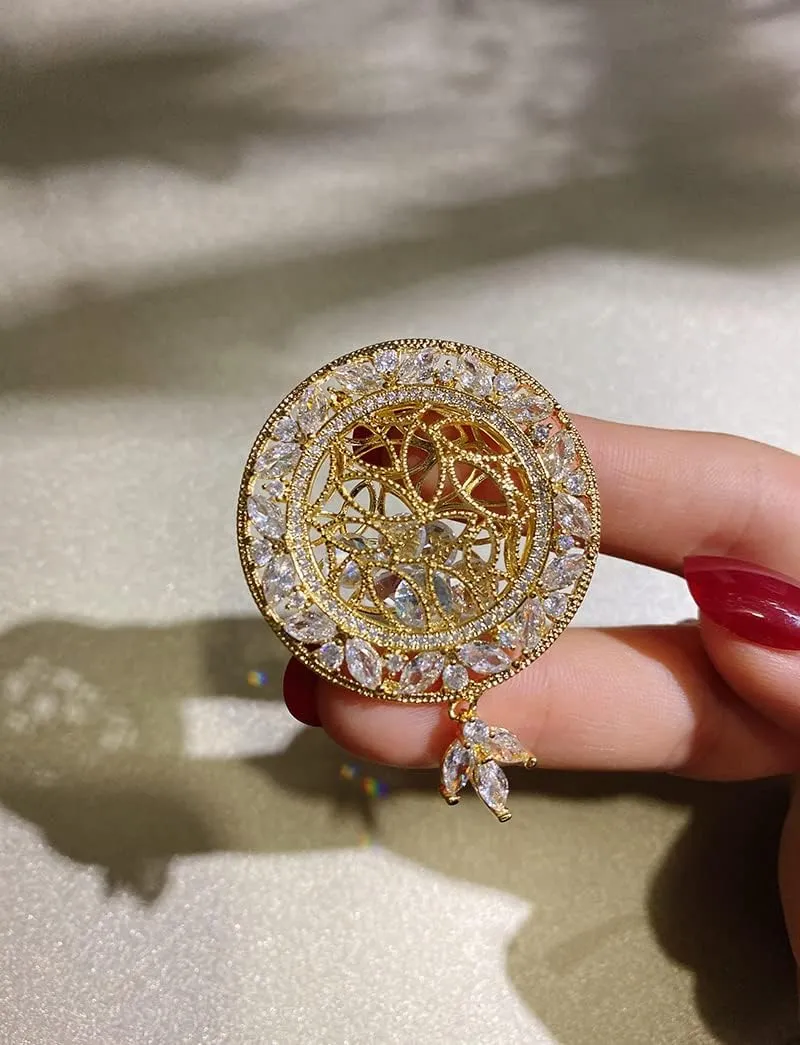 Floral Series Brooch Jewelry For Woman Fashion, Large Costume Broches & Pins Christmas Gift