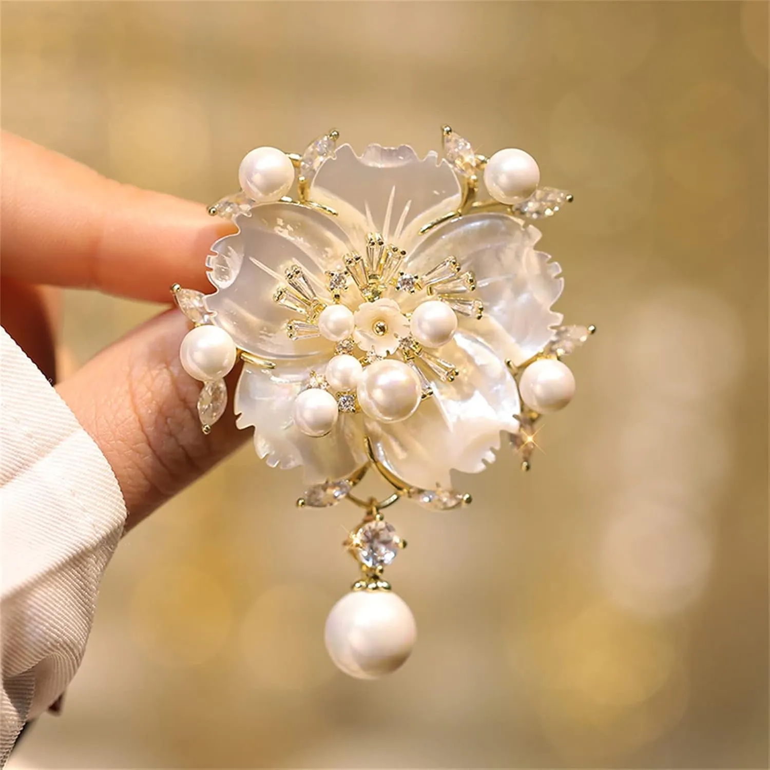 Floral Series Brooch Jewelry For Woman Fashion, Large Costume Broches & Pins Christmas Gift