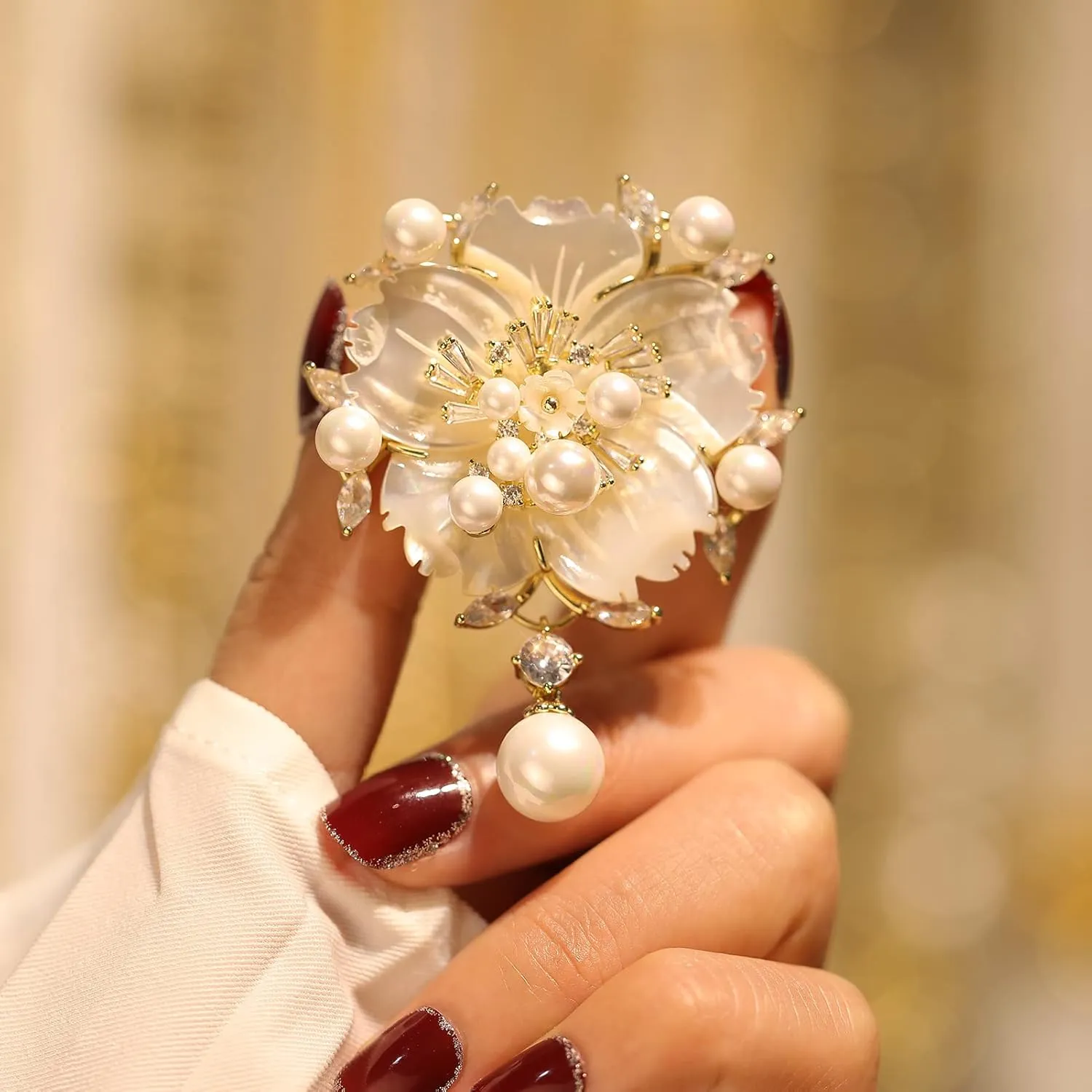 Floral Series Brooch Jewelry For Woman Fashion, Large Costume Broches & Pins Christmas Gift