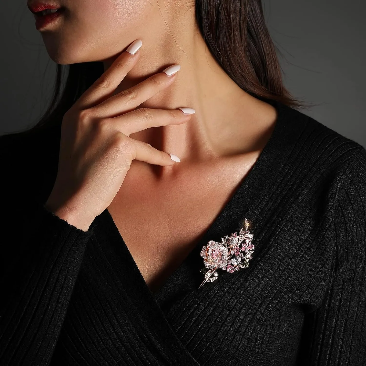 Floral Series Brooch Jewelry For Woman Fashion, Large Costume Broches & Pins Christmas Gift