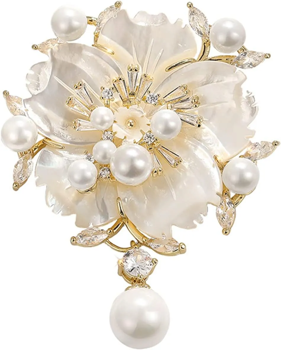 Floral Series Brooch Jewelry For Woman Fashion, Large Costume Broches & Pins Christmas Gift
