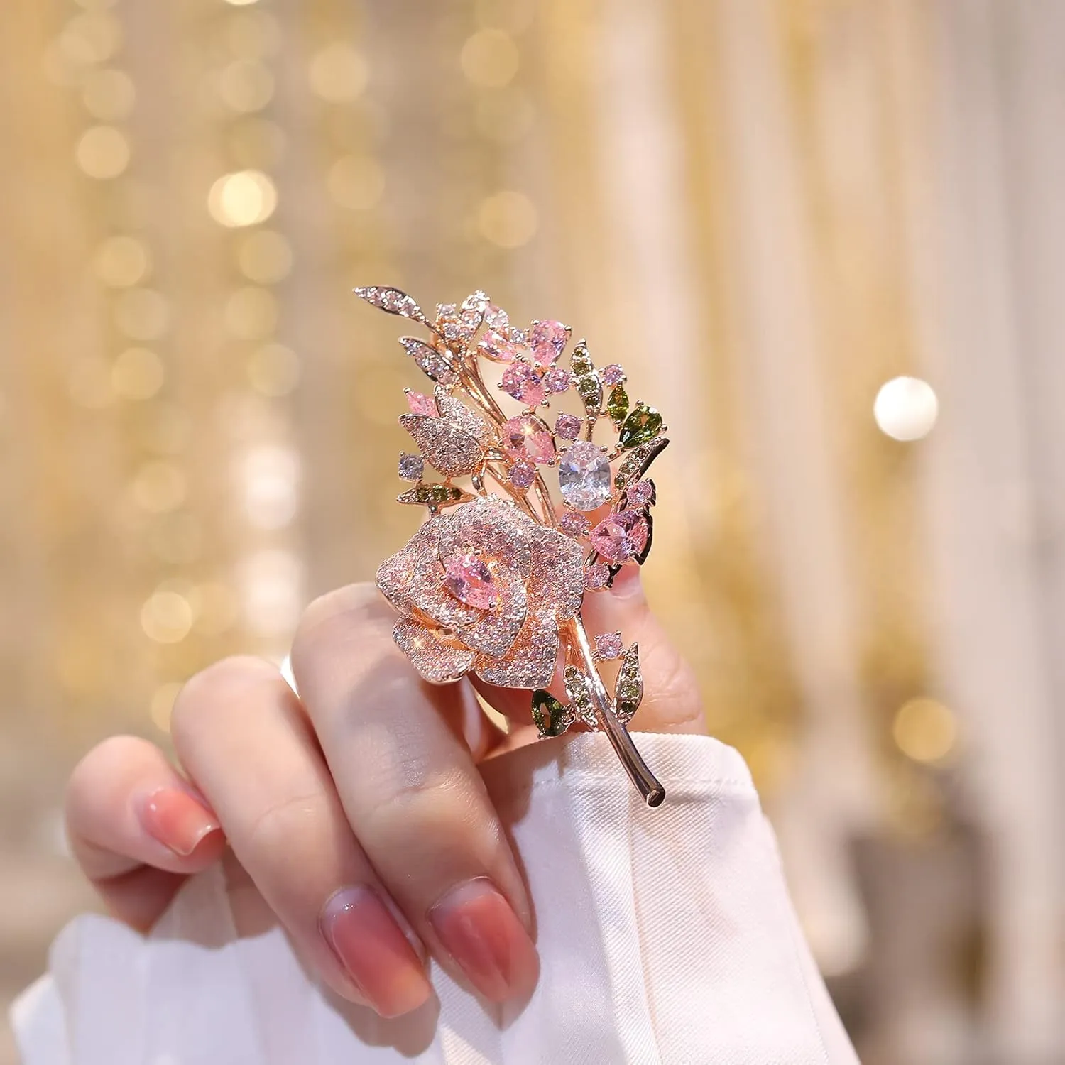 Floral Series Brooch Jewelry For Woman Fashion, Large Costume Broches & Pins Christmas Gift