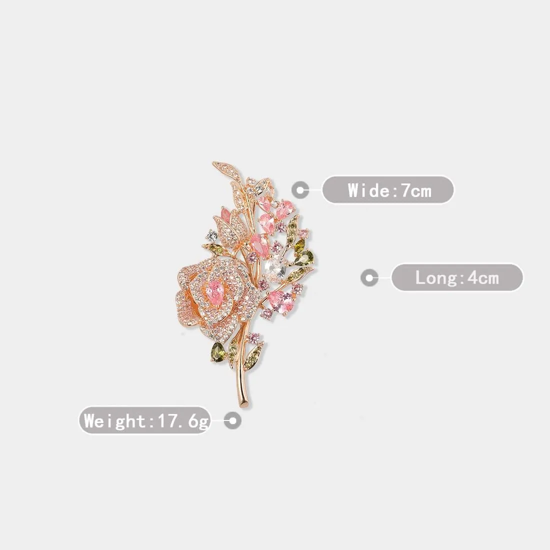 Floral Series Brooch Jewelry For Woman Fashion, Large Costume Broches & Pins Christmas Gift