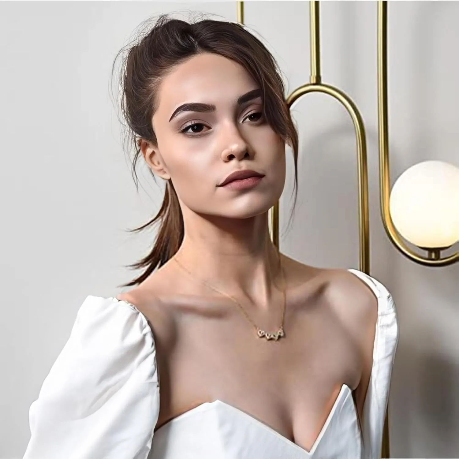 Foldable 4 Leaf Clover Necklace - Premium Quality Stainless Steel, 18k Gold Plated | Ideal Gift for Women's Birthday, Valentine's Day Gift, Clover Pendant Necklace for Her