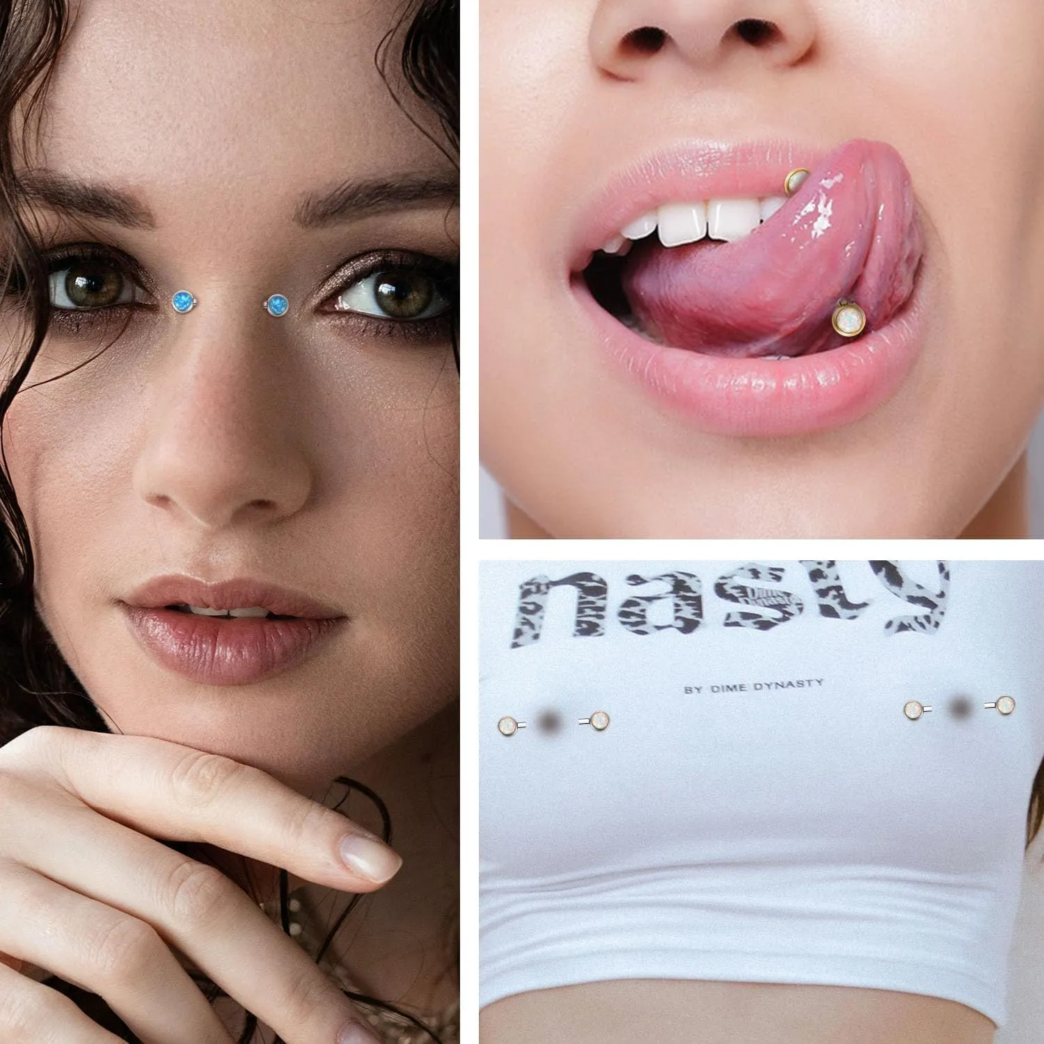 FUNLMO 1 Pair 14G Nipple Rings Flat Back Nipple Piercing Jewelry G23 Titanium Nipple Jewelry Internally Threaded Nipple Barbell Tongue Bridge Piercing Jewelry for Women