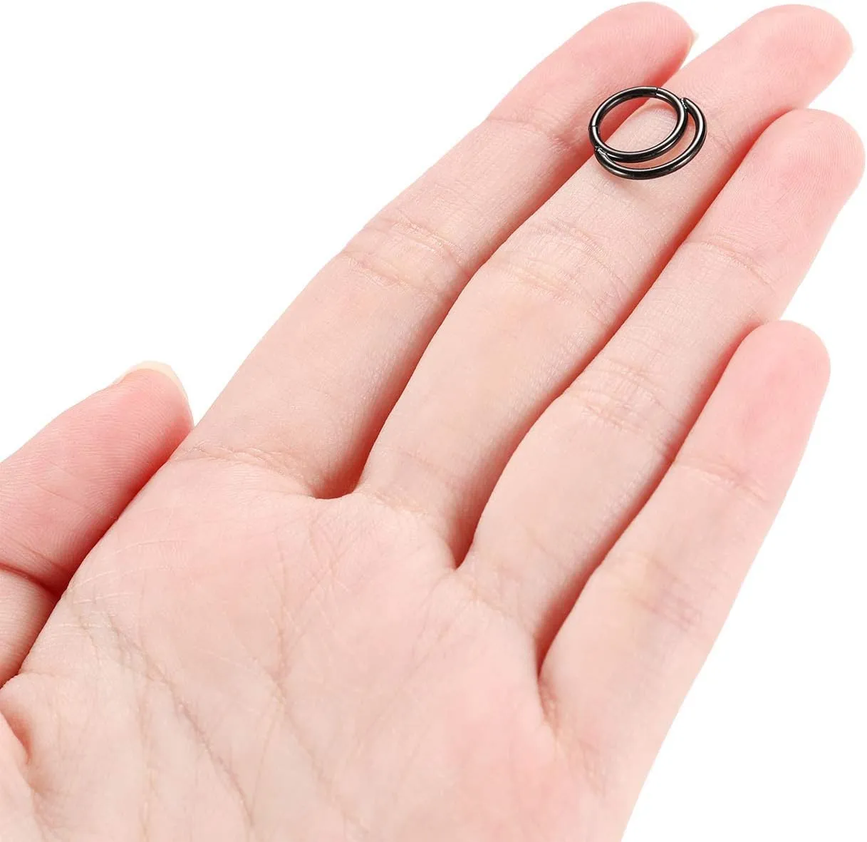 FUNLMO 316L Surgical Steel Septum Ring Double Hoop Nose Ring Daith Tragus Helix Rook Conch Piercing Jewelry Cartilage Hoop Earring
