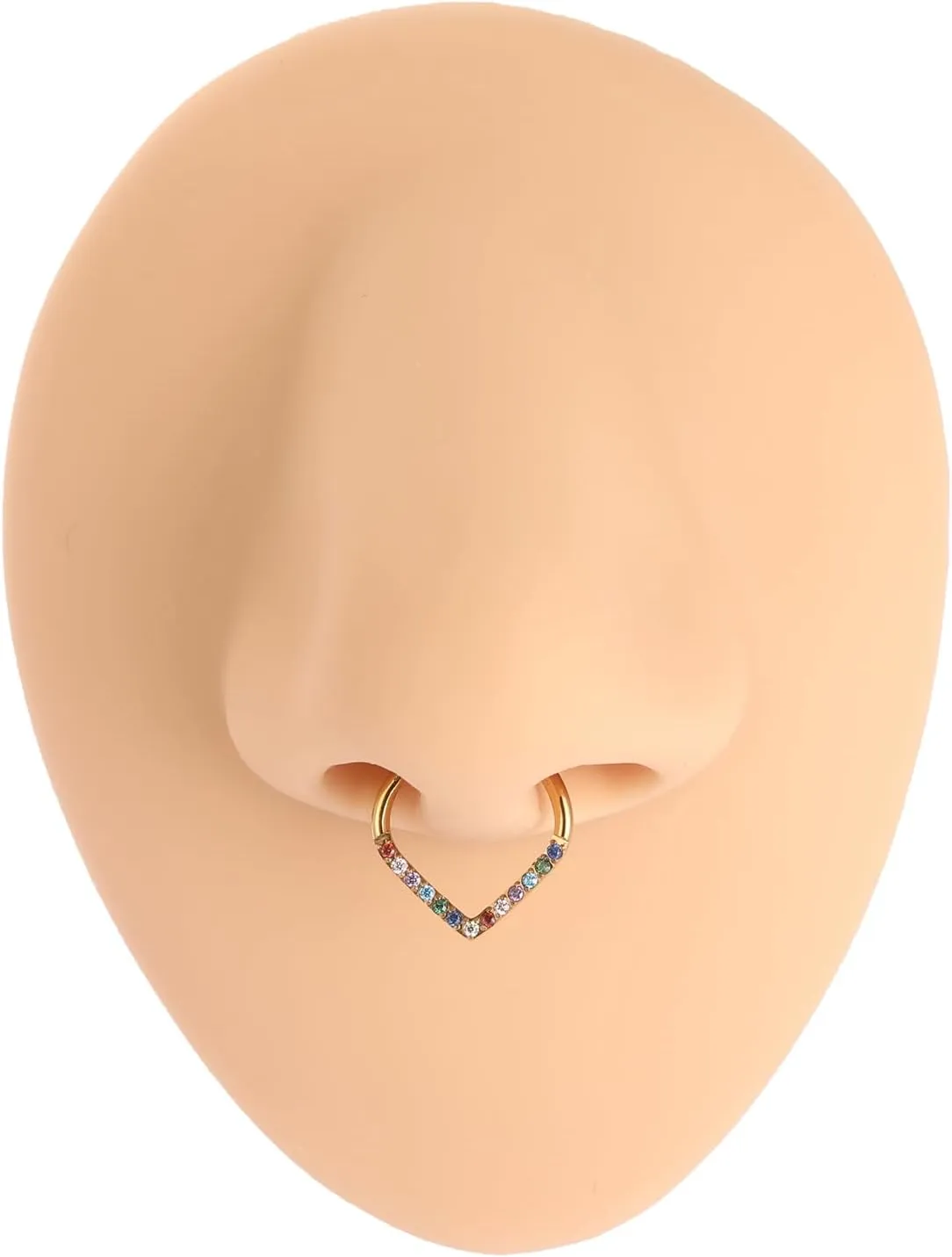 FUNLMO 316L Surgical Steel Septum Ring Teardrop Daith Tragus Helix Rook Conch Piercing Jewelry Cartilage Hoop Earring Hinged Nose Ring