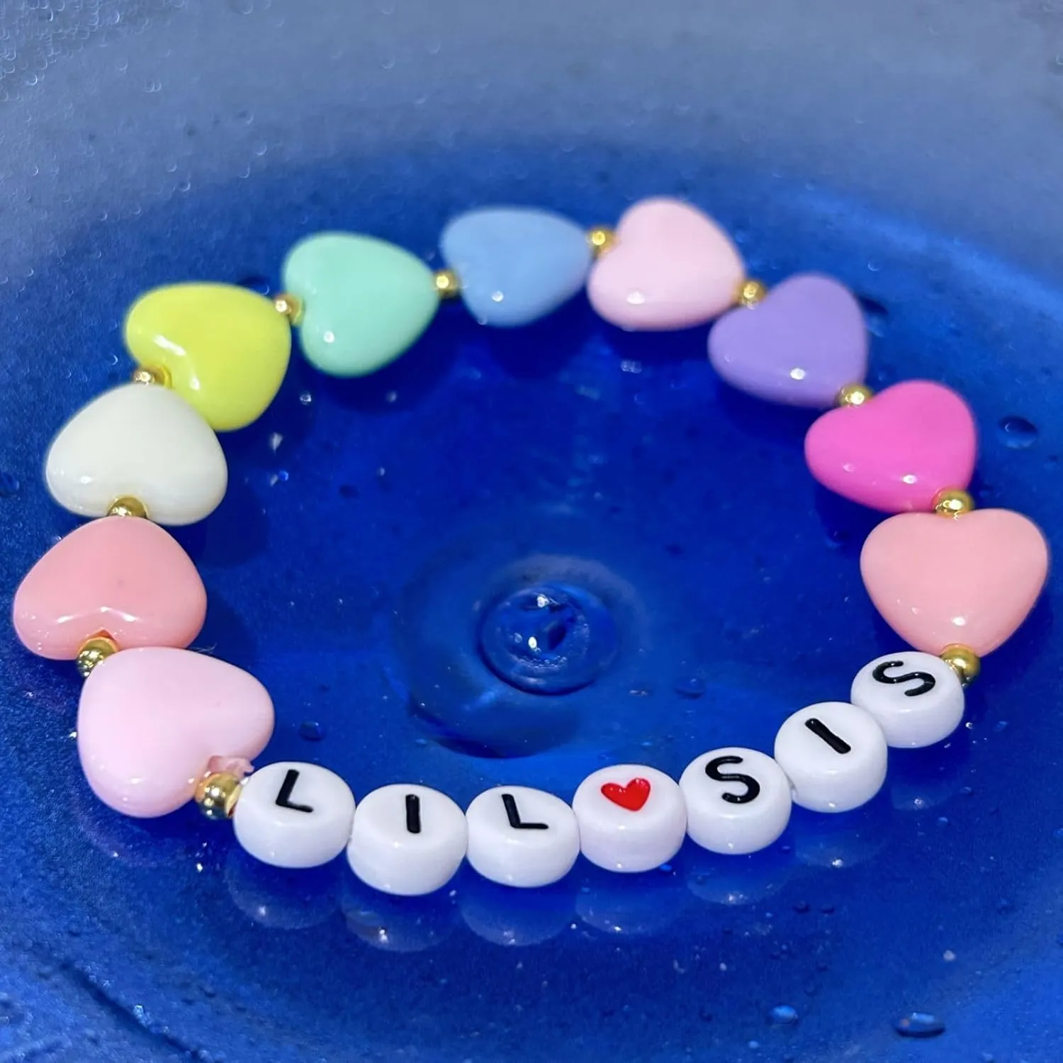 Fuqimanman2020 Big Sister Bracelet Colorful Little Sister Bracelet Letter Beads Bracelet for Sister Jewelry Gift