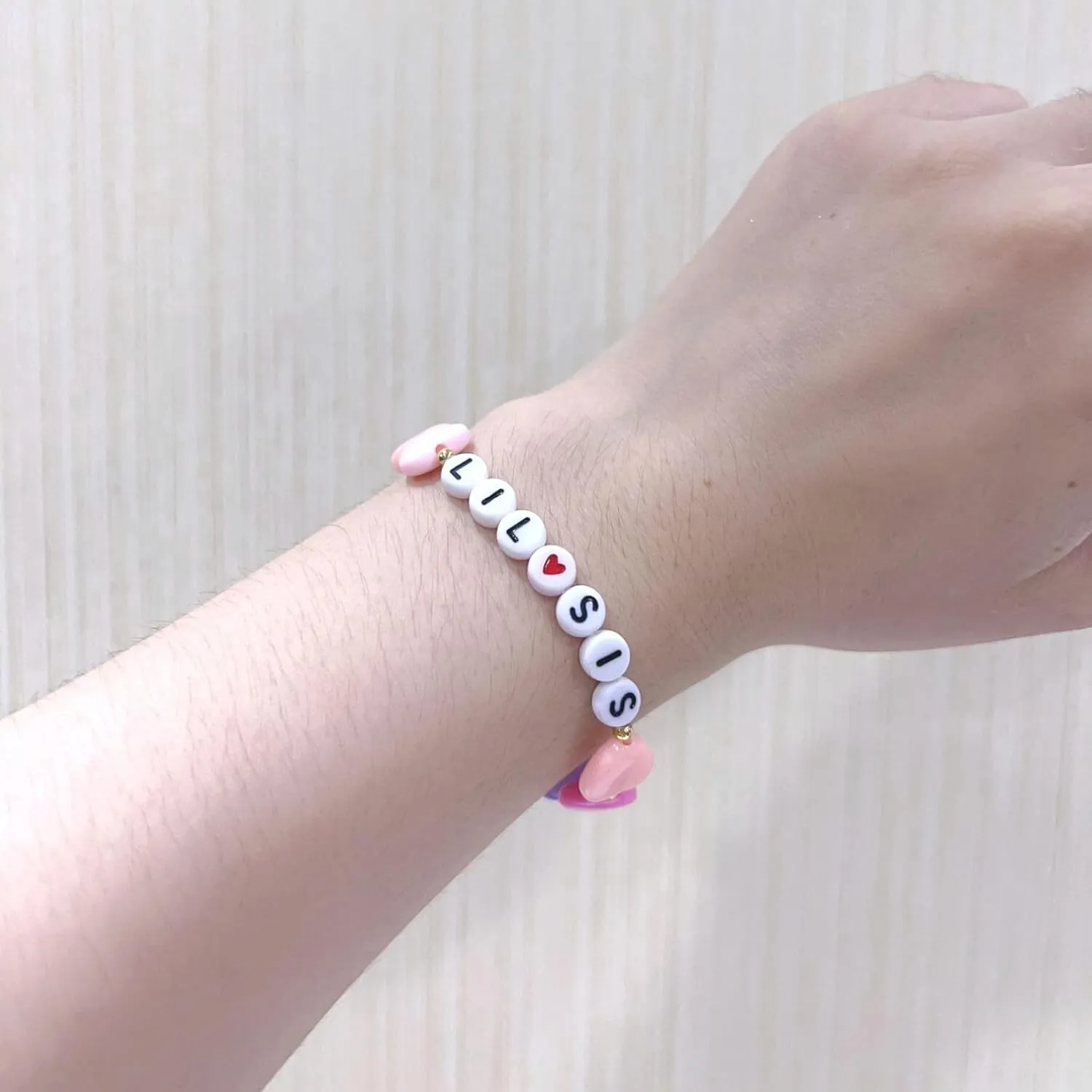 Fuqimanman2020 Big Sister Bracelet Colorful Little Sister Bracelet Letter Beads Bracelet for Sister Jewelry Gift