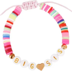 Fuqimanman2020 Big Sister Bracelet Colorful Little Sister Bracelet Letter Beads Bracelet for Sister Jewelry Gift