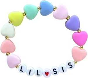 Fuqimanman2020 Big Sister Bracelet Colorful Little Sister Bracelet Letter Beads Bracelet for Sister Jewelry Gift