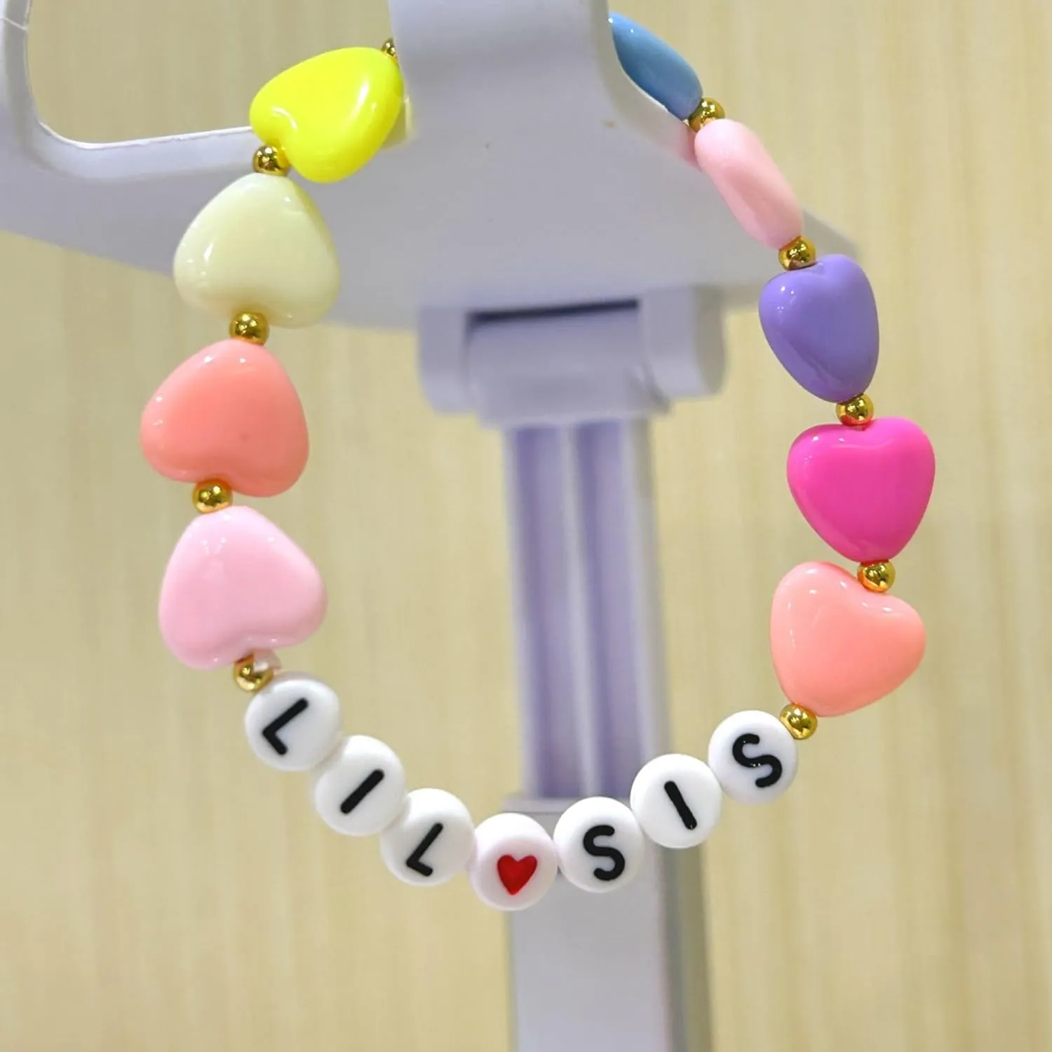 Fuqimanman2020 Big Sister Bracelet Colorful Little Sister Bracelet Letter Beads Bracelet for Sister Jewelry Gift