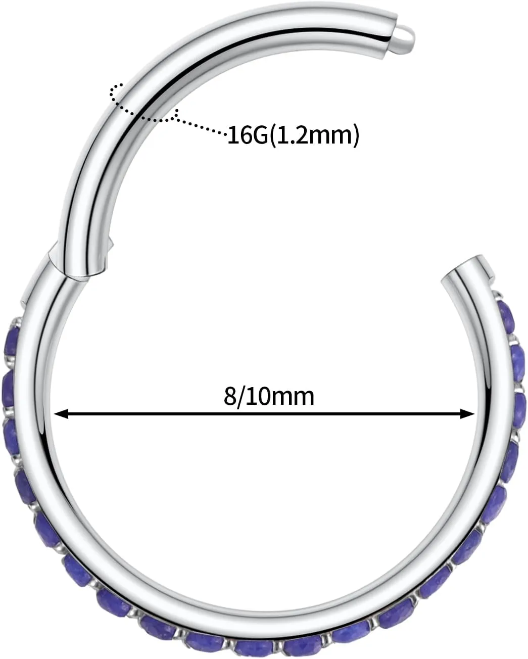 GAGABODY Conch Piercing Jewelry 20g 18g 16g 14g 12g Septum Jewelry Conch Hoop Daith Earrings Surgical Steel Clicker Hoop Piercing Rings Lip Rings with CZ Helix Rook Cartilage Piercing Jewelry