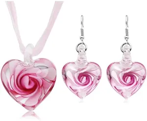 Glass Water Drop Shape Glaze Spiral Dangle Earrings Lampwork Handmade Glass Bead Geometric Earrings for Women Jewelry