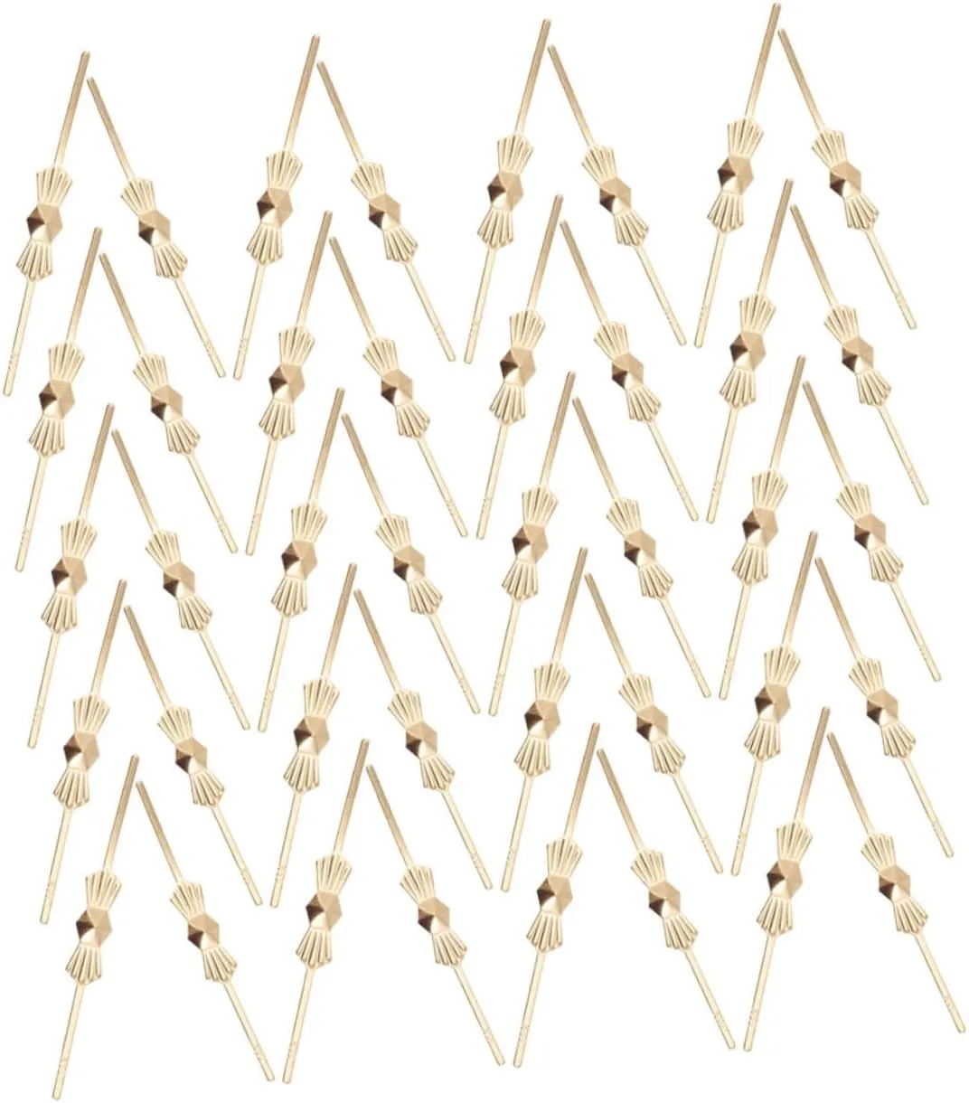 GLEAVI 200pcs Chrome Bow Tie Clips for Beads 40mm Metal Butterfly Buckle Lighting Fixtures Accessories