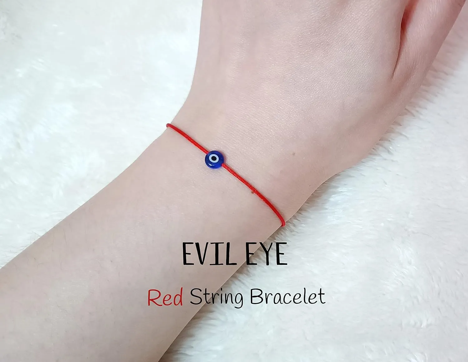 Hand Made EVIL EYE Bracelet Blue Eye Red String Bracelet Amulet Kabbalah Protection Birthday Friendship Good Luck Lucky Charm Healing Anxiety Couple Women Men Teenagers