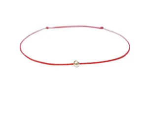 Hand Made Genuine 14K SOLID GOLD Red String Bracelet Amulet Kabbalah Bracelet Red String Of Fate Protection Bracelet Birthday Gift Friendship Good Luck Healing Anxiety Couple Women Men Teenager