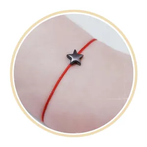 Hand Made Natural Hematite Star Red String Bracelet Make A Wish Amulet Kabbalah Red String Of Fate Protection Birthday Gift Luck Friendship Lucky Christmas Healing Anxiety Couple Women Men Teenager