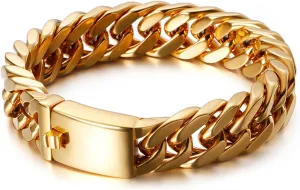 Hip Hop Jewelry 12MM Wide Stainless Steel Cuban Link Chain Bracelet