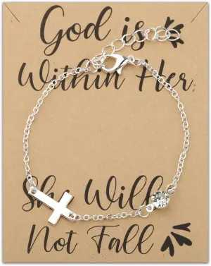 HOLLP Cross Prayer Bracelet Christian Belief Jewelry Cross Prayer Bracelet Jewelry With Card