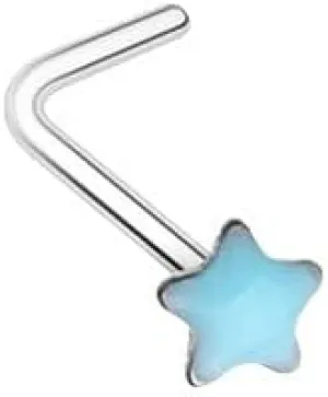 Illuminating Glow in the Dark Star L-Shape Nose Ring