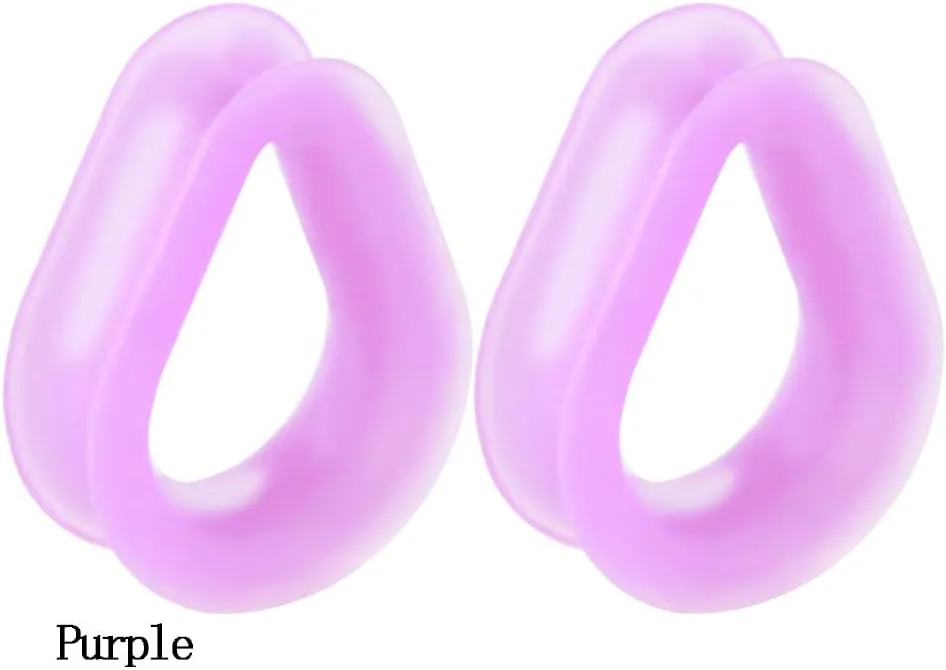 IPINK-18Pcs Hollow Silicone Teardrop Ear Piercings Ear Plugs and Tunnels Pircing Gauges Earrings Stretchers Body Jewelry