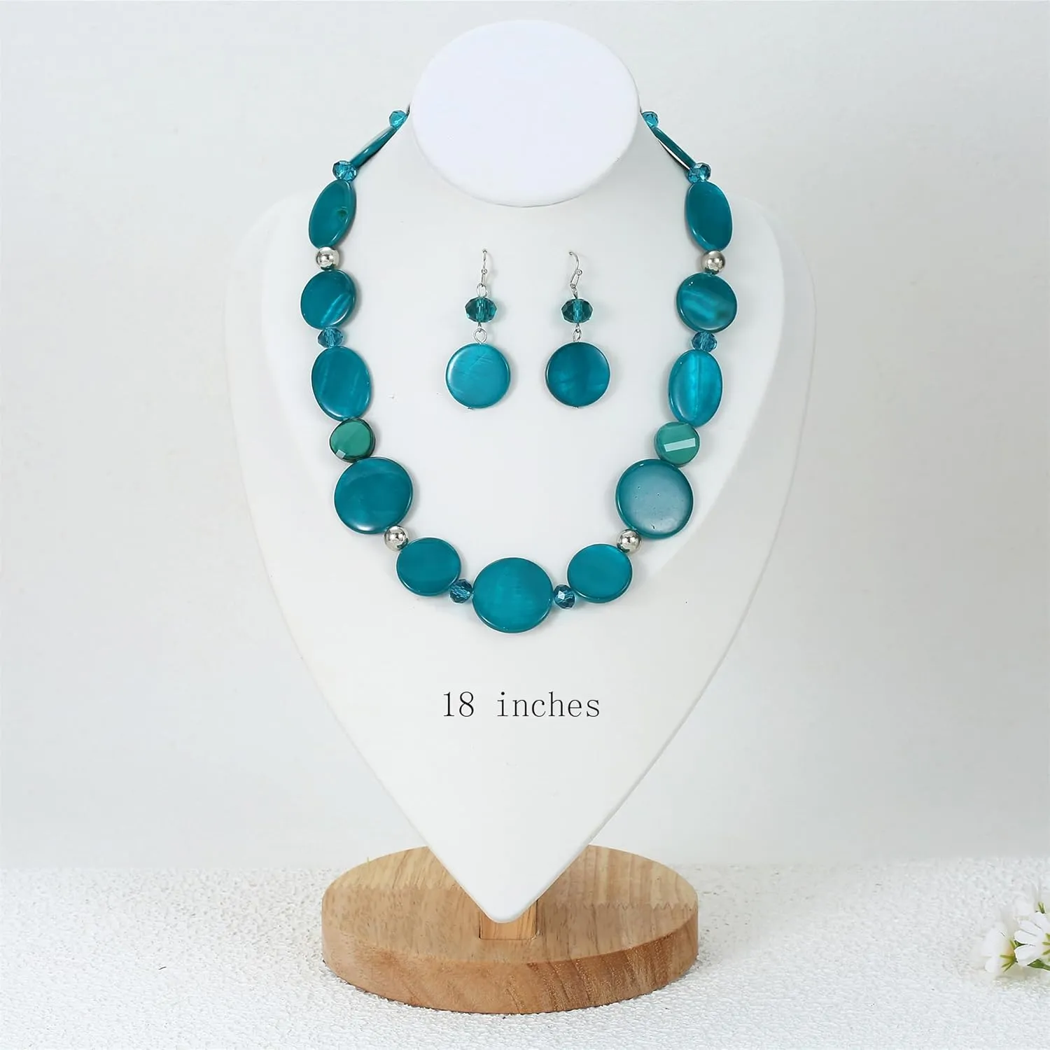 Jules D.Chunky Beads Necklace Colorful Shell Necklace Fashion Statement Necklace Set for Women Gifts