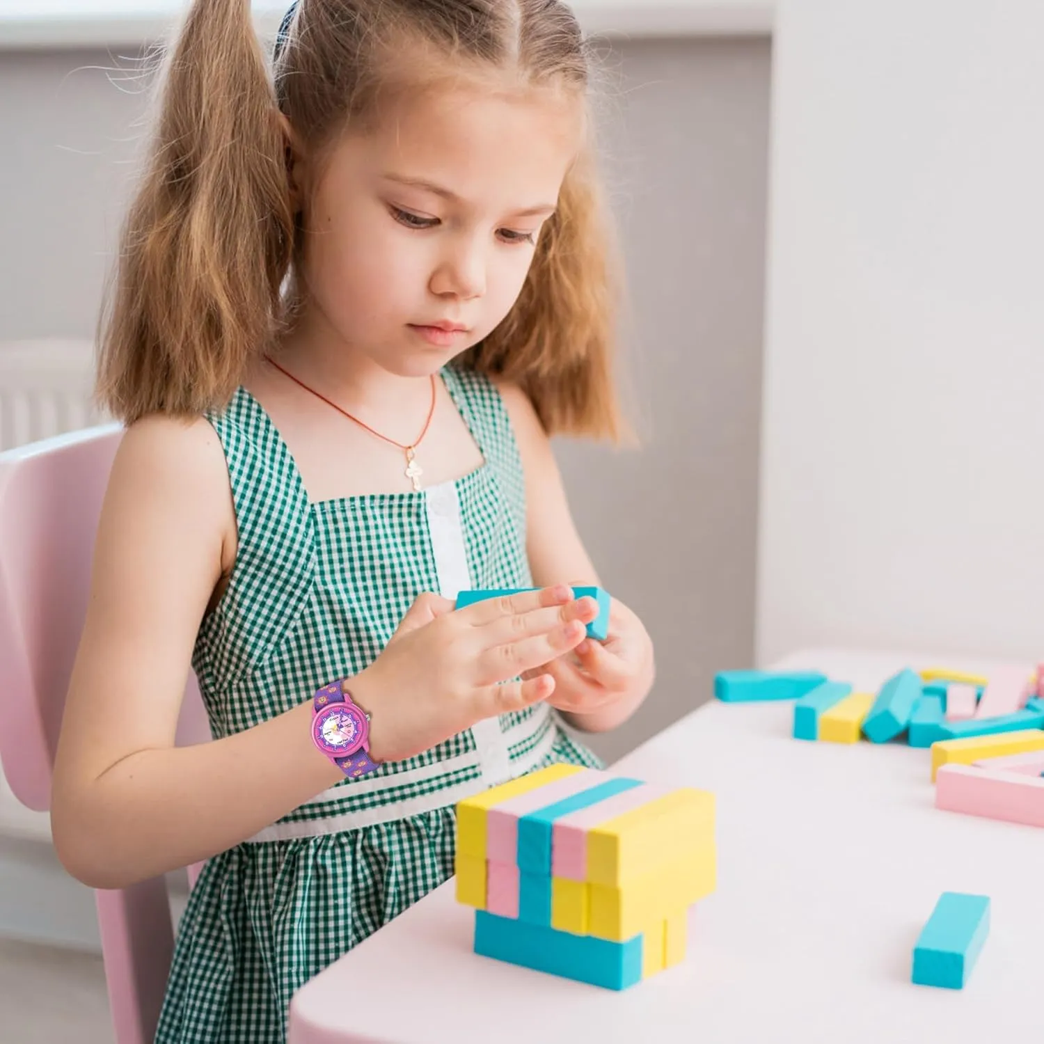 Kids Analog Watches for Girls Boys with Soft Elastic Fabric Strap, Learning Time Waterproof Watch for Ages 3-12 Kids, Gift for Toddler Children