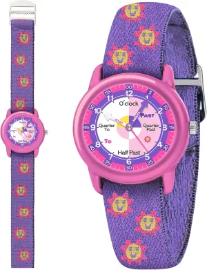 Kids Analog Watches for Girls Boys with Soft Elastic Fabric Strap, Learning Time Waterproof Watch for Ages 3-12 Kids, Gift for Toddler Children