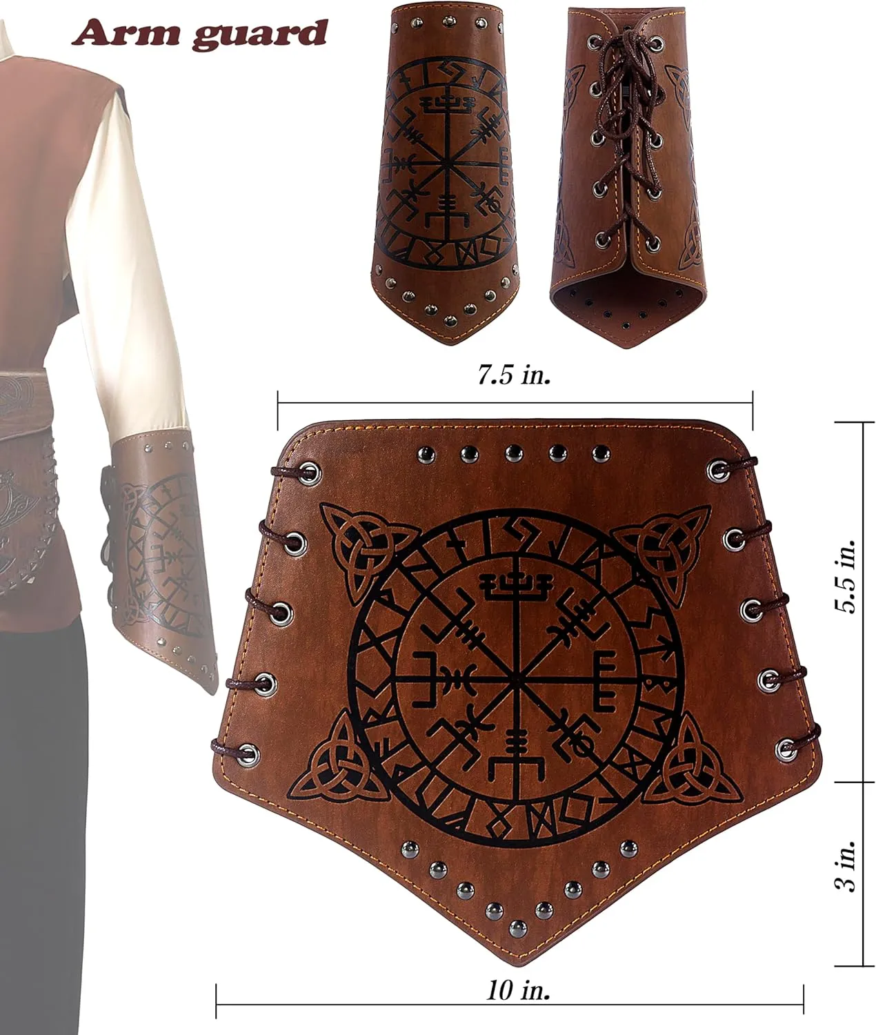 Kids Pirate Costume Boys Medieval Golden Age of Piracy Cosplay 8Pcs Sets for Halloween 4-12 Years