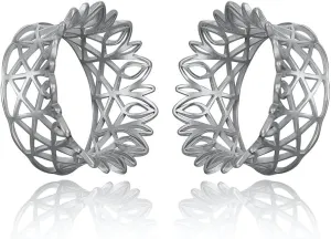 LADEMAYH 2Pcs Hollow Style 3/4 Gauges for Ears, Crown Design Silver 3/4 Ear Gauges for Women, Ventilated Surgical Steel Plugs Tunnels Gauge Earrings Body Jewelry