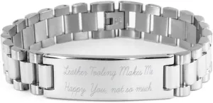 Leather Tooling,. Leather Tooling Ladder Bracelet, Surprise Leather Tooling Gifts, Engraved Bracelet For Friends from Friends, Friendship, Jewellery, Friendship bracelet