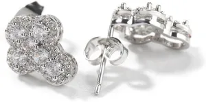 Lulu Mel Cross Earrings Hypoallergenic Stud Earrings For Men Women Trendy, Iced Out Small Cross Cloud Shaped Earrings Studs, Hip Hop Diamond Jewelry Cubic Zirconia Bling Jewelry Dainty Cross Earrings