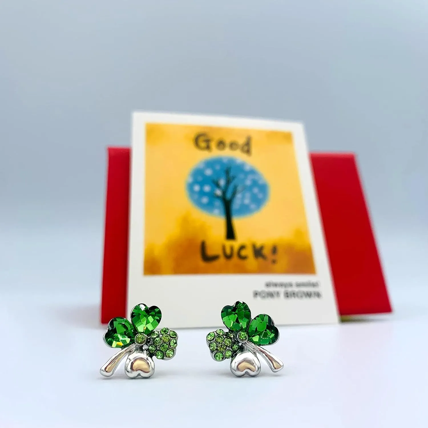 Mall of Style Four Leaf Clover Necklace - St.Patricks Day Earrings - Shamrock Earrings - Irish Jewelry - Bracelet