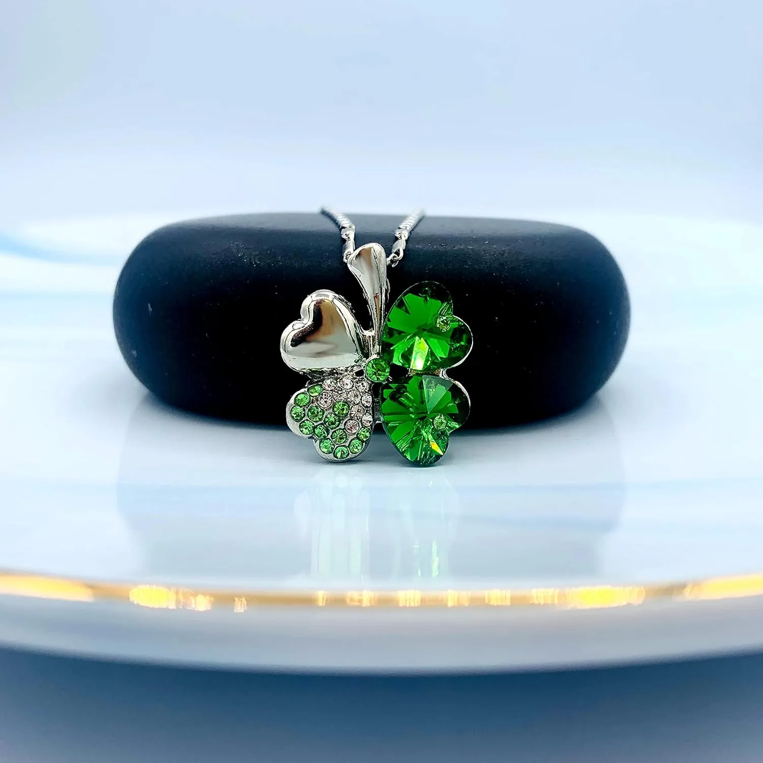 Mall of Style Four Leaf Clover Necklace - St.Patricks Day Earrings - Shamrock Earrings - Irish Jewelry - Bracelet
