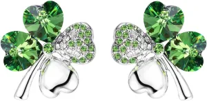 Mall of Style Four Leaf Clover Necklace - St.Patricks Day Earrings - Shamrock Earrings - Irish Jewelry - Bracelet
