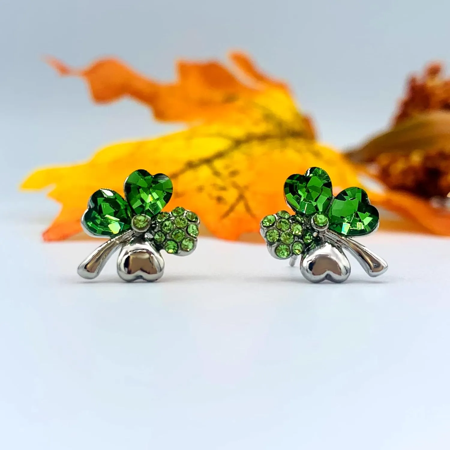 Mall of Style Four Leaf Clover Necklace - St.Patricks Day Earrings - Shamrock Earrings - Irish Jewelry - Bracelet