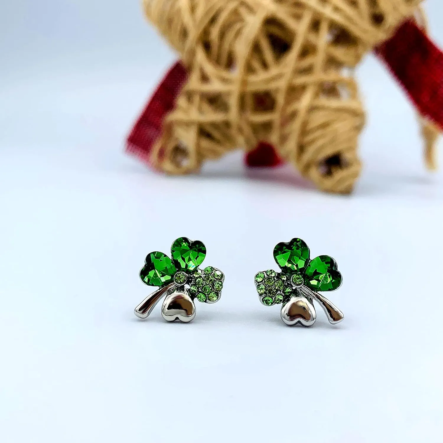 Mall of Style Four Leaf Clover Necklace - St.Patricks Day Earrings - Shamrock Earrings - Irish Jewelry - Bracelet