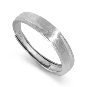 Meissa Couple Rings 925 Sterling Silver Couple Bands for Men and Women Pure Silver Ring Matching Rings Wedding Bands Size Adjustable (1 Ring-3.8mm Width)