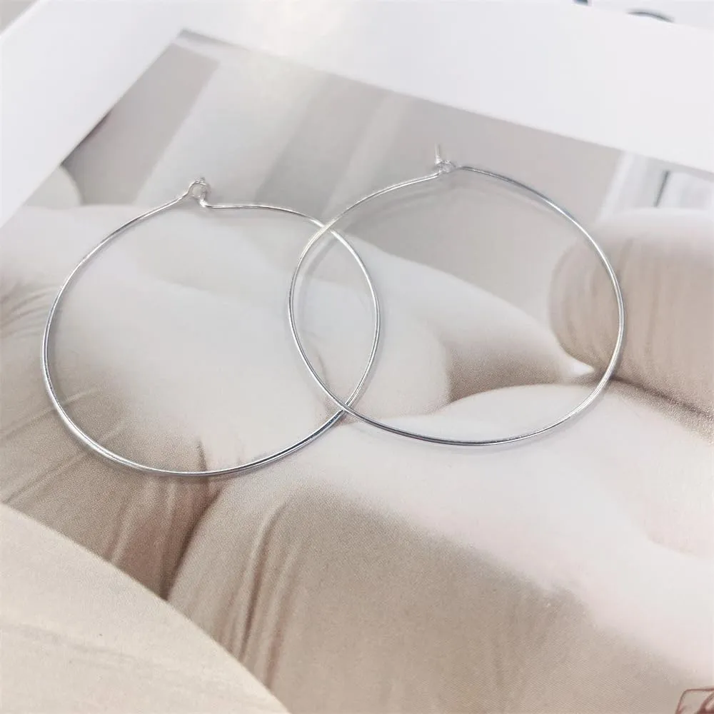 Minimalist Super Thin Wire 925 Sterling Silver Small Hoop Earrings for Women Teen Little Dainty Basketball Huggie Round Circle Hoops Hypoallergenic Hooped Fashion Jewelry Gifts Bff Daughter Her
