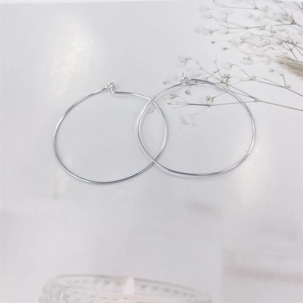 Minimalist Super Thin Wire 925 Sterling Silver Small Hoop Earrings for Women Teen Little Dainty Basketball Huggie Round Circle Hoops Hypoallergenic Hooped Fashion Jewelry Gifts Bff Daughter Her