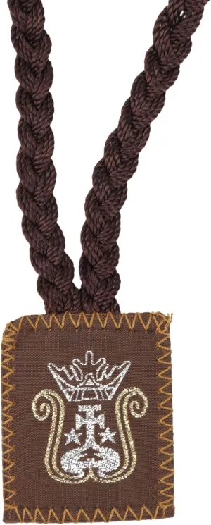 Needzo Our Lady of Mount Carmel Braided Scapular, Devotional Catholic Prayer Tool, Religious Gifts, 28 Inches