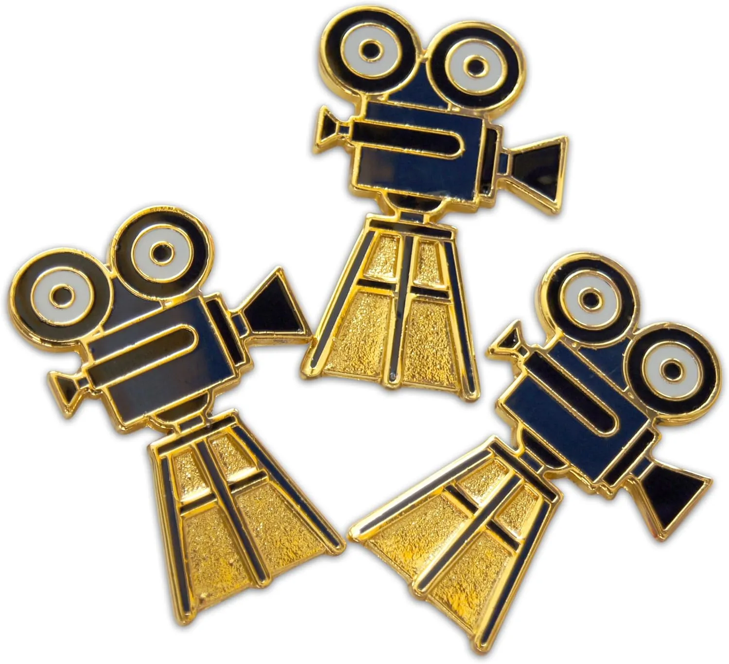 Novel Merk Clapboard & Movie  Show Business Lapel Pin, Hat Pin & Tie Tack Set - with Clutch Back