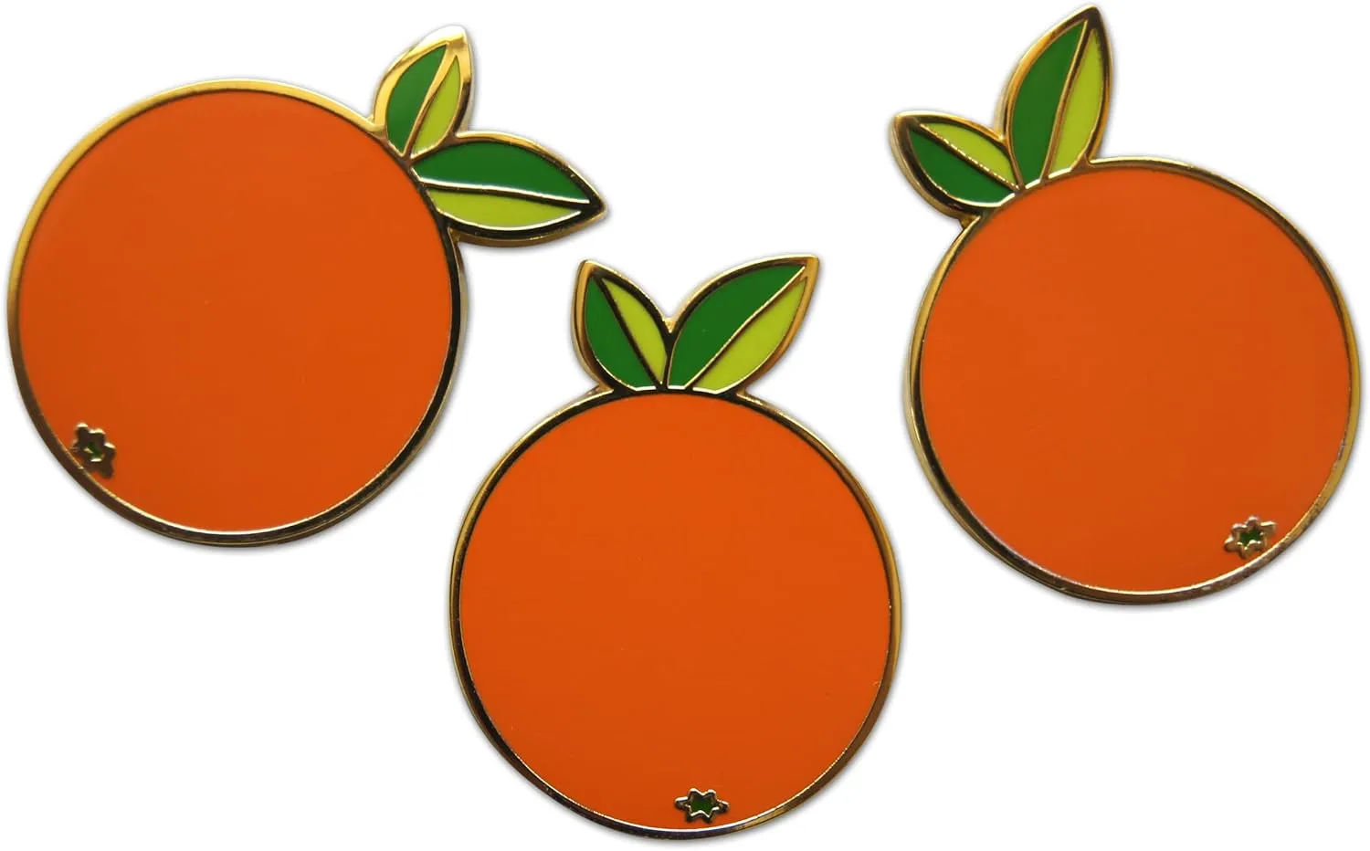 Novel Merk Fruit Lemon, Strawberry, or Orange Appreciation Lapel Pin, Hat Pin & Tie Tack Set with Clutch Back