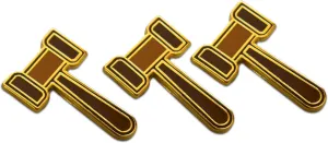 Novel Merk Lawyer & Judge  Icons Lapel Pin, Hat Pin & Tie Tack Set - with Clutch Back