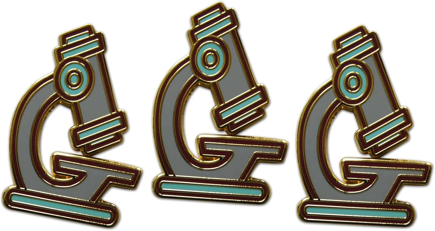 Novel Merk Science & Chemistry Icons Lapel Pin, Hat Pin & Tie Tack Set with Clutch Back